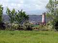 Lake View with lighthouse on a windy day