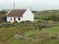 A typical Irish cottage on the shore of Galway Bay